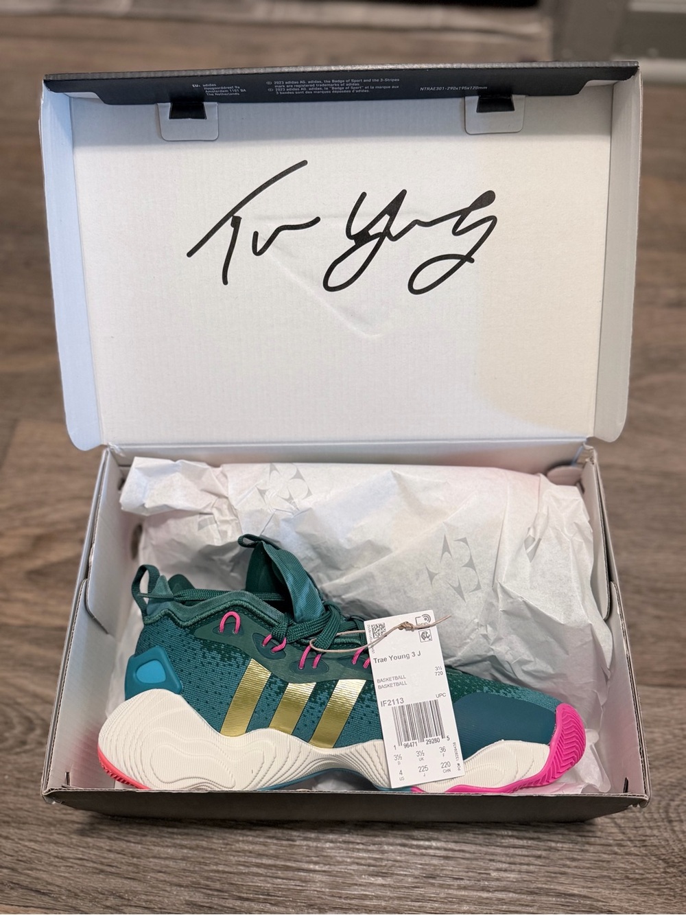 adidas Kids Teal, Gold & Pink Athletic Sneakers